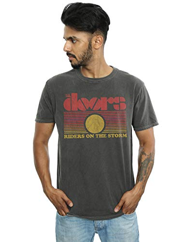 The Doors Men's Riders On The Storm Sunset Washed T-Shirt Charcoal Small