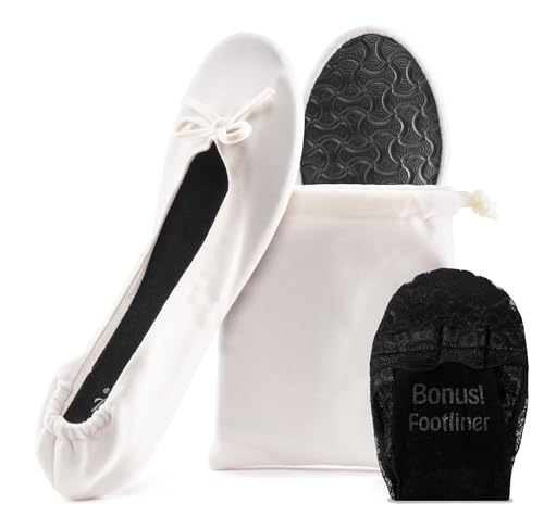 Image of Velvet Foldable Flats for Women, Portable Ballet Shoes for Travel & Events