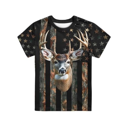 Image of Xhuibop Kids Tshirts Girls Boys 3-16 Years Summer Clothes for Teens Loose Fitting Tops