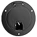 Halotronics RV 5-inch Round Electric Cable Hatch for 30 and 50 Amp Cords (Black)