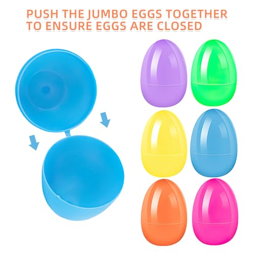 CYMYGS 24 Stück Ostereier Plastik, Bunte Plastikeier Befüllen,Ostereier Plastik Aufhängen Perfekt für Osterkorb Füller, Korb Stuffers Füller, Klassenzimmer Preis, Füllen von Süßigkeiten