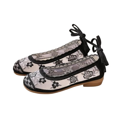 Chaussures de marche plates en maille noire idéales pour l'été