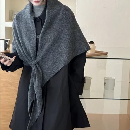 Triangle Shawl Scarf,Scarf Shawl Wraps For Women,Valuablety Shawls,Warm Wool Blend Pashmina Cape Cold Weather Neck Warmer4