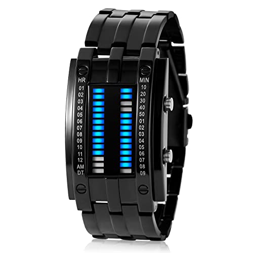 TXG Reloj Digital Curvo LED Preciso Negro
