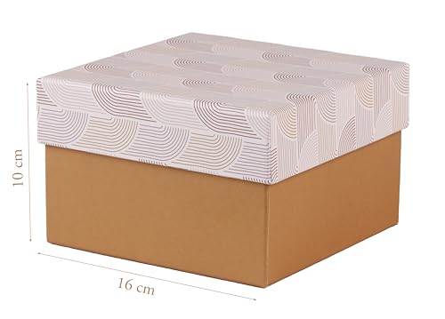 Boites de rangement multifonctions gigognes en carton terracotta géométrique