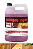 Maxum-Prep Wood Stripper – Professional Strength Exterior Wood Stain & Sealer Remover, Heavy-Duty Deck, Fence & Siding Finish Stripper and Surface Prep Cleaner, 1 Gallon, RTU