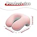 ＫＬＫＣＭＳ Desk Napping Pillow, Support Cushion Practical Lunch Break Portable Comfortable with Zipper Office Sleeping Pillow for Travel, Pink White