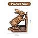 2 Pcs Decorative Bookends Antique Gold Bunny Book Ends, Heavy Duty Cast Iron Book Ends for Shelves,Unique bookends for Heavy Books, Vintage Antique Decor 5.3 lbs