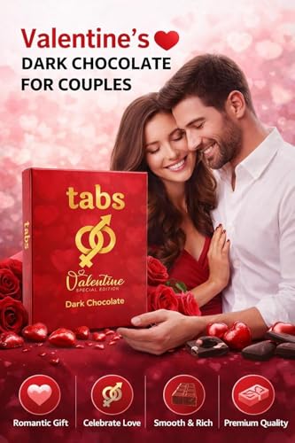 Image of Tabs Premium Dark Chocolate Kit | For Men & Women | For Couples | Gourmet Bars | Gifting & Special Moments | 1 Chocolates (20 Gram) | Anniversary, Valentine, Wedding & Birthday Gift Set