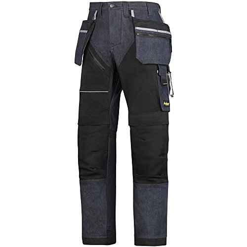 Snickers 62046504092 Size 92 "Ruffwork" Work Trousers with Holster Pockets - Denim/Black