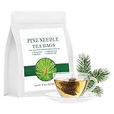 Organic Pine Needle Tea Bags - 5.3 oz/150g (3g X 50 Bags) - 100% natural Wild & Pure Pine Needle Herbal Tea, Gluten Free,Caffeine Free, Non-GMO