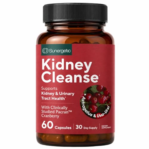 Premium Kidney Cleanse Supplement – Powerful Kidney Support Formula With Cranberry and Astragalus- Helps Support Healthy Kidneys & Urinary Tract Support - Kidney Cleanse Detox & Repair – 60 Capsules
