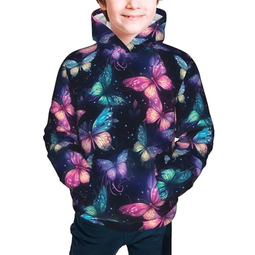 Rainbow Ombre Glitters Hoodie Youth Hooded Sweatshirt 3D Digital Printed With Pockets Tops4