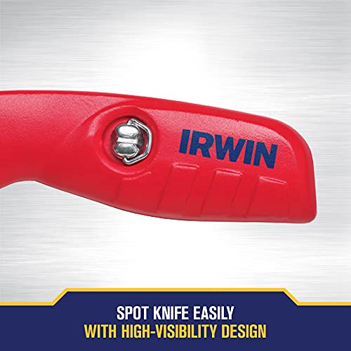 Image of IRWIN Utility Knife, Self-Retracting for Safety (2088600), Red 1 Count (Pack of 2)