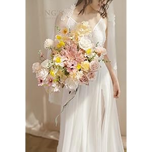 Ling's Moment Artificial Greenery Stems Box Set, 31pcs with 8 Kinds of Faux Greenery Picks for DIY Bridal Bouquets Wedding Floral Arrangement Table Centerpieces, Nude & Yellow Lings Moment Artificial Greenery Stems Box Set 31pcs with 8 Kinds of Faux Greenery Picks for DIY Bridal Bouquets Wedding Floral Arrangement Table Centerpieces Nude Yellow