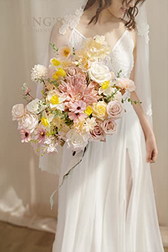 Lings-Moment-Artificial-Greenery-Stems-Box-Set-31pcs-with-8-Kinds-of-Faux-Greenery-Picks-for-DIY-Bridal-Bouquets-Wedding-Floral-Arrangement-Table-Centerpieces-Nude-Yellow Lings Moment Artificial Greenery Stems Box Set 31pcs with 8 Kinds of Faux Greenery Picks for DIY Bridal Bouquets Wedding Floral Arrangement Table Centerpieces Nude Yellow