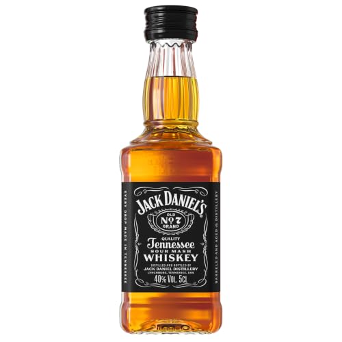 Jack Daniels Old No. 7 Tennessee Whiskey - Karamell Vanille und Noten von Eichenholz - 10 x 50ml / 40% Vol.