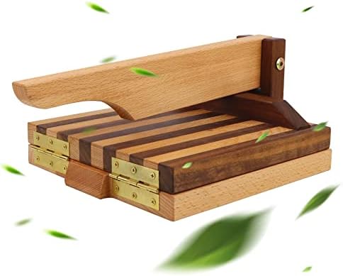 Hardwood Tortilla Maker - 8" Square Wooden Tortilla Press - for Homemade Mexican Tortillas, Roti, Burritos, Taco and More, Natural Food-Grade wood (beech & Walnut) - Enjoy the Natural Taste