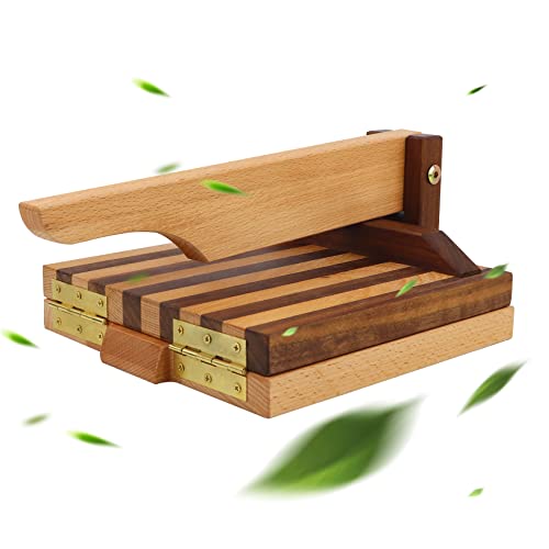 Hardwood Tortilla Maker - 8" Square Wooden Tortilla Press - For Homemade Mexican Tortillas, Roti, Burritos, Taco And More, Natural Food-Grade Wood (Beech & Walnut) - Enjoy The Natural Taste #TOP2
