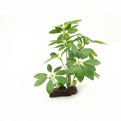 Image of JGbaby Artificial Aquarium Plants,Fish Tank Decorations Betta Leaf Hammock Driftwood 10in Realistic Silk & Plastic Plants, Hideout Decor for Betta. Goldfish,Reptiles,Small Tanks (Green Type-I)