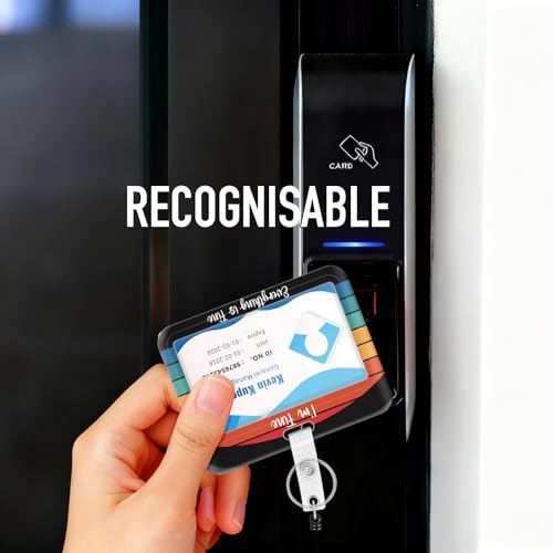 Epaing 2 Stück Katze Ausweishülle mit Band, Kartenhülle mit Schlüsselanhänger Ausziehbar, Kartenhalter Ausweis Krankenschwester Zubehör, Ausweishalter für Büroangestellte Lehrer Student Geschenke