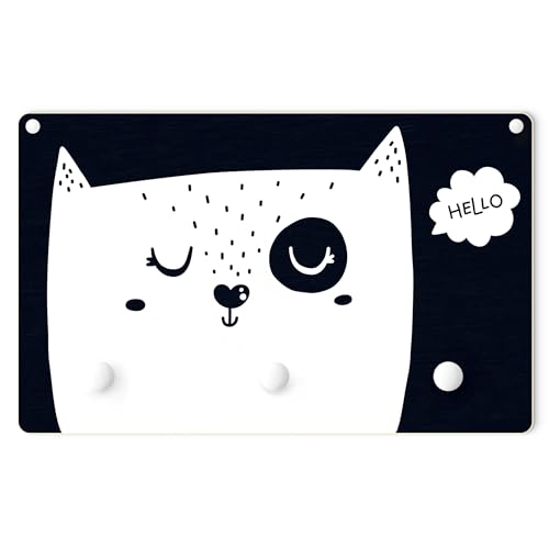 Micasia Kindergarderobe Holz Tiere Katze GK_1153