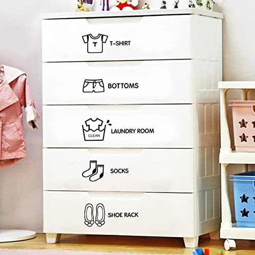SOLDOUT Creative Bedroom Home Decor Wall Stickers Bedroom Wardrobe Logo Clothing Sticker Household Storage Instructions (Pack of 7, For Women)