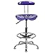 Flash Furniture Bradley Vibrant Violet and Chrome Drafting Stool with Tractor Seat