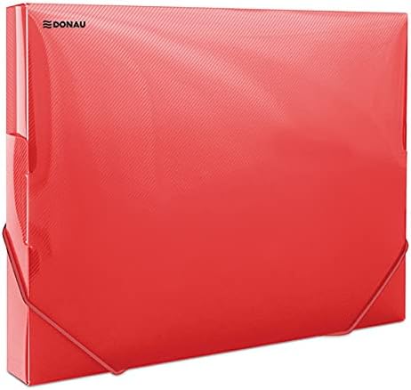 Produktbild von DONAU 8545002PL-00 Sammelbox Dokumentenbox Heft-Box Mit Eckspanner Gummis, Aus Kunststoff/PP 700um Transparent Für DIN A4| Rückenbreite 30mm