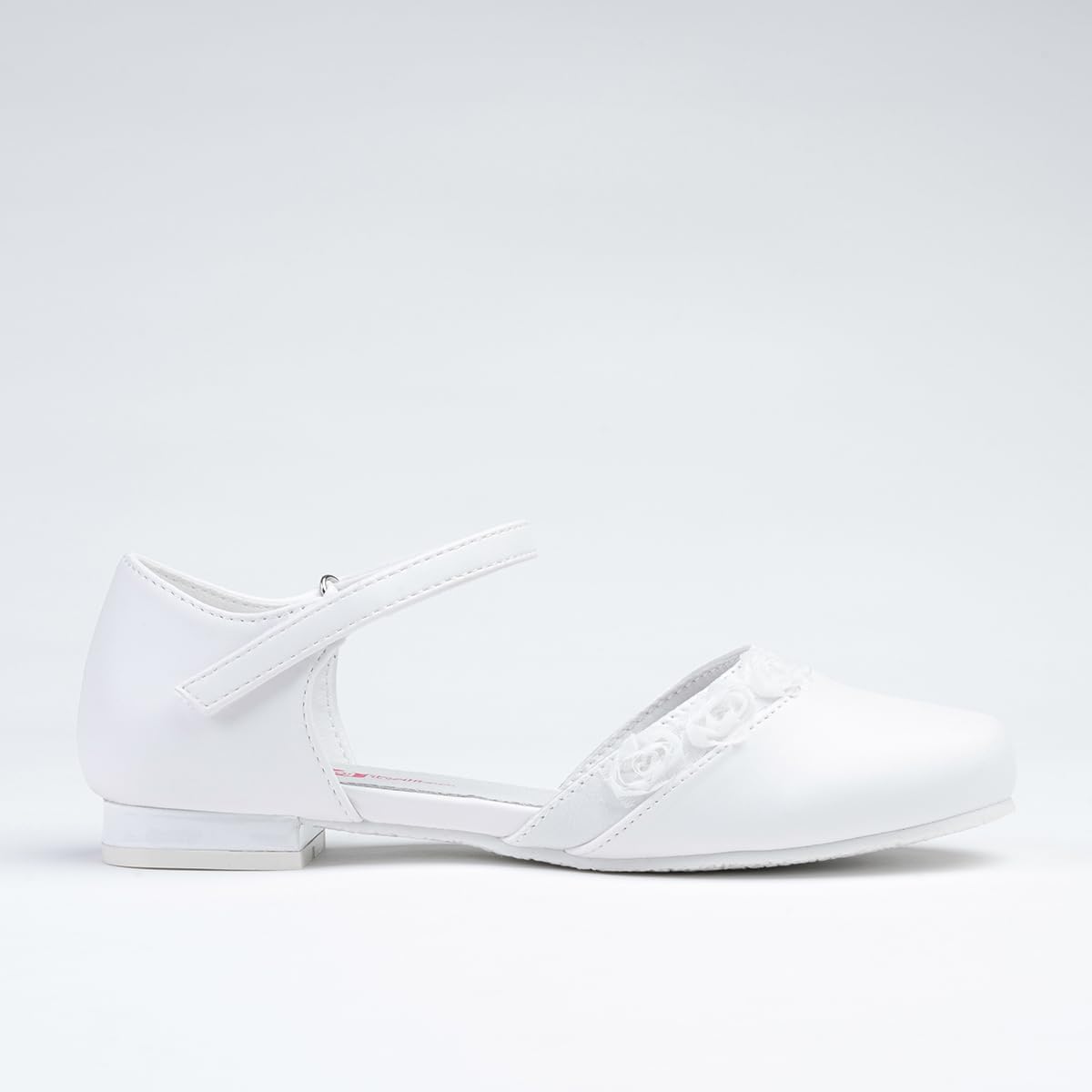 WK Mädchen Klettverschluss Halbschuhe mit Lederinnensohle | Kommunion | Elegant | Für eine kleine Prinzessin |