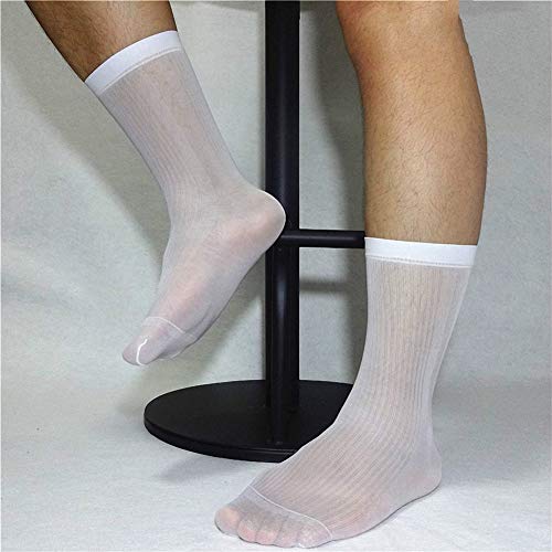 Goobester Men Dress Thin Sheer Transparent Business Socks Gifts for Formal Wear Suit2