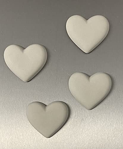Set de 4 imanes decorativos en forma de corazón miniatura 6