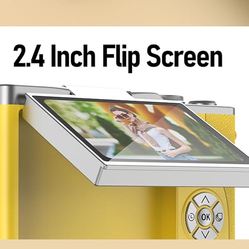 Zopsc Cámara Digital 48MP 1080P para Niños Amarilla miniatura 4
