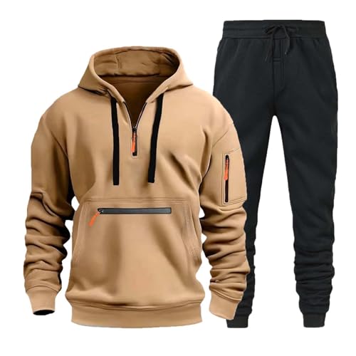 Ensemble deux pièces à capuche pour hommes pour rester au chaud en automne avec style