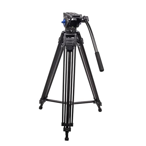 Image of DIGITEK (DPTR 601 VD) 160CM Professional Heavy Duty Tripod with 2-Way Pan Head & Rubberized Leg, 15kg Max Load, Lightweight 3.1kg, 3-Section Adjustment, Idea for DSLR, Digital Video Cameras