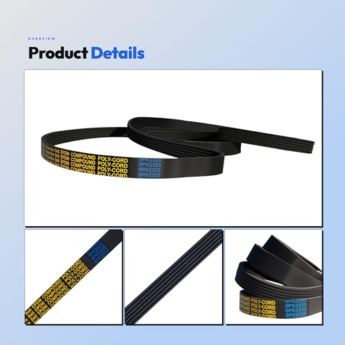 Image of K060915 Serpentine Drive Belt 6-Rib for Buick Lucerne, Cadillac