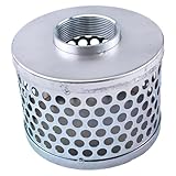 NETYANPI 1-1/2 Inch NPT Thread Round Hole Suction Strainer Filter STR-RH150 Carbon Steel Plated Water Pump Inlet Strainer Used for Remove Debris Trash Dust Entering