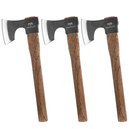 16.5' Throwing Axe, 3 Pack Throwing Axe Set with 1065 High Carbon Steel & Beech Wood Handle, Perfect for Axe Throwing Games, Competition and Recreation, Ideal Gift for Men (Black)