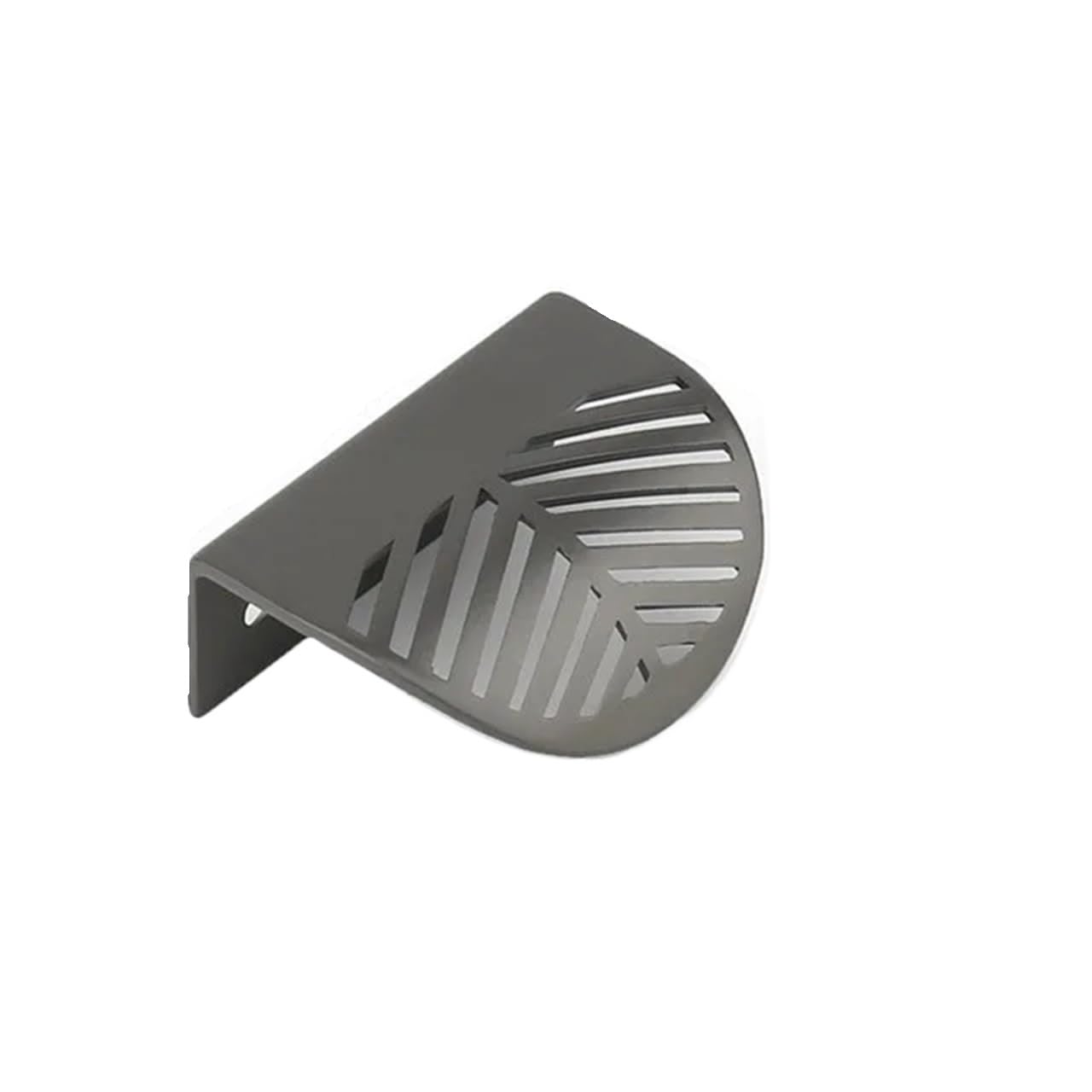 Mohuied Gray-Small Recessed Handle Modern Simple Leaf Shaped Concealed Handle Hidden Pulls Wardrobe Cupboard Wine Cabinet Furniture Drawer Knobs(Gray-Small)