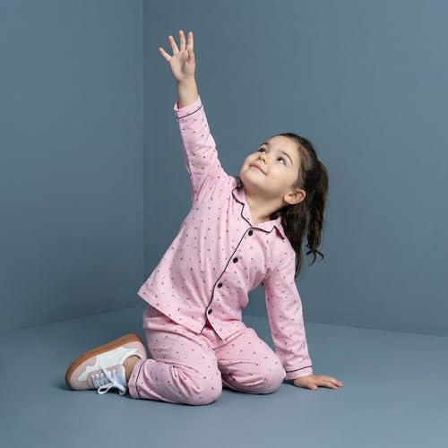 Image of CLAP Kids Cotton Printed Full Sleeves Night Suit