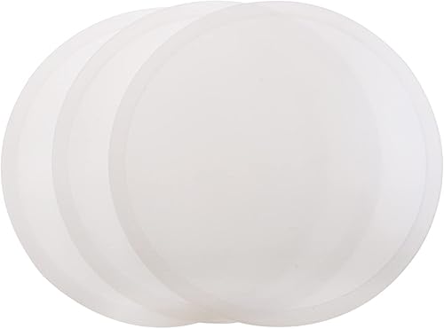 Miniatura 6 de ONLYKXY 3 posavasos de silicona de 3.93 pulgadas, posavasos redondos para bebidas, café y té (blanco)