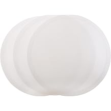 ONLYKXY 3 Pieces 3.93 Inch Silicone Coasters, Round Coasters for Drinks, Beverage Coffee Tea Coaster White Translucent