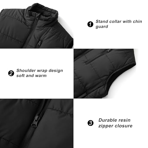 Image of VtuAOL Men's Puffer Vest Outdoor Padded Vest Softshell Outerwear Vest for Travel Hiking