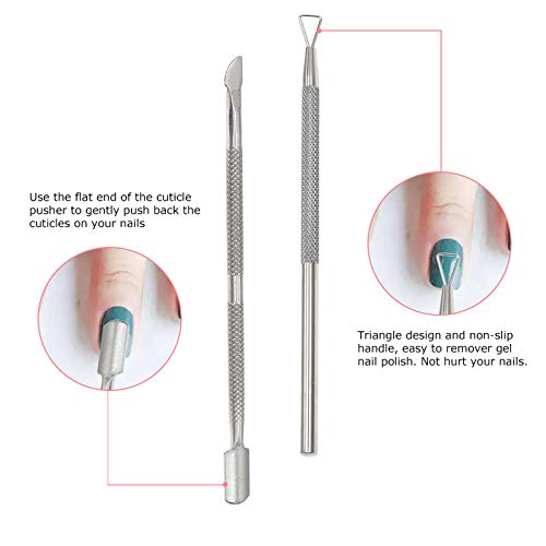 yeacher Kit de removedor de esmalte de gel com almofadas de algodão 10 pcs tampas de grampos de unha