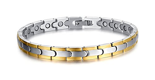 SunnyHouse Jewelry Titanium Stainless Steel Lady's Bracelet Simple Magnetic Style Anti-Fatigue in a Gift Box