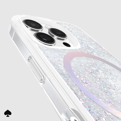 Image of kate spade new york iPhone 16 Pro Case - Liquid Glitter Iridescent | Compatible w /MagSafe - Lightweight Designer Case for iPhone 16 Pro w /Anti-Scratch Coating & Liquid Glitter Iridescent Design