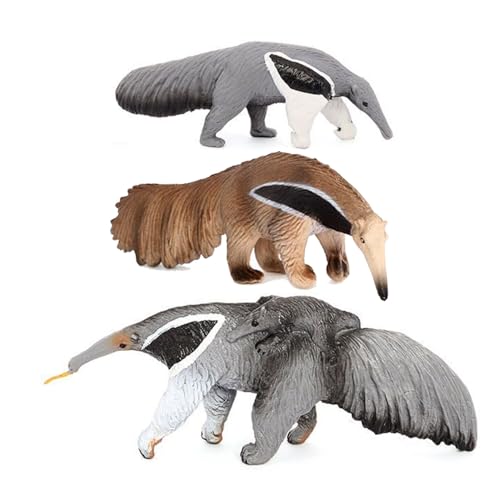 Figura De Oso Hormiguero Figuras De Animales Realistas De 3 Piezas Figura De Juguete De Oso Hormiguero De Vida Silvestre Juguetes De Plástico Modelos De Animales Salvajes Figuras De Juego para Ni