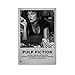 SDFWE Affiche de film Pulp Fiction 32 autocollant rétro encadré 30 x 45 cm