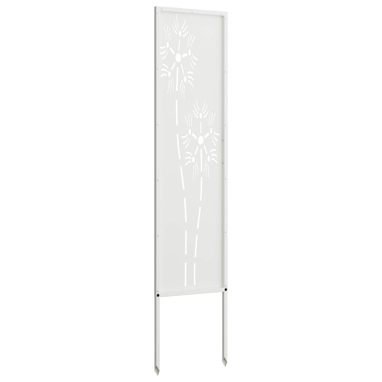 Écran de Jardin Acier Blanc 32 x 140 cm