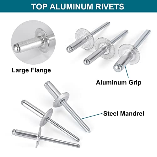 200PCS Large Flange Rivets Sliver